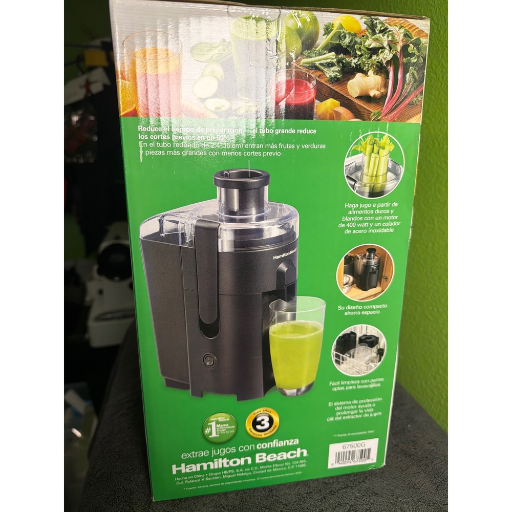 Hamilton Beach HealthSmart Compact Juice Extractor 400W Black 67500G